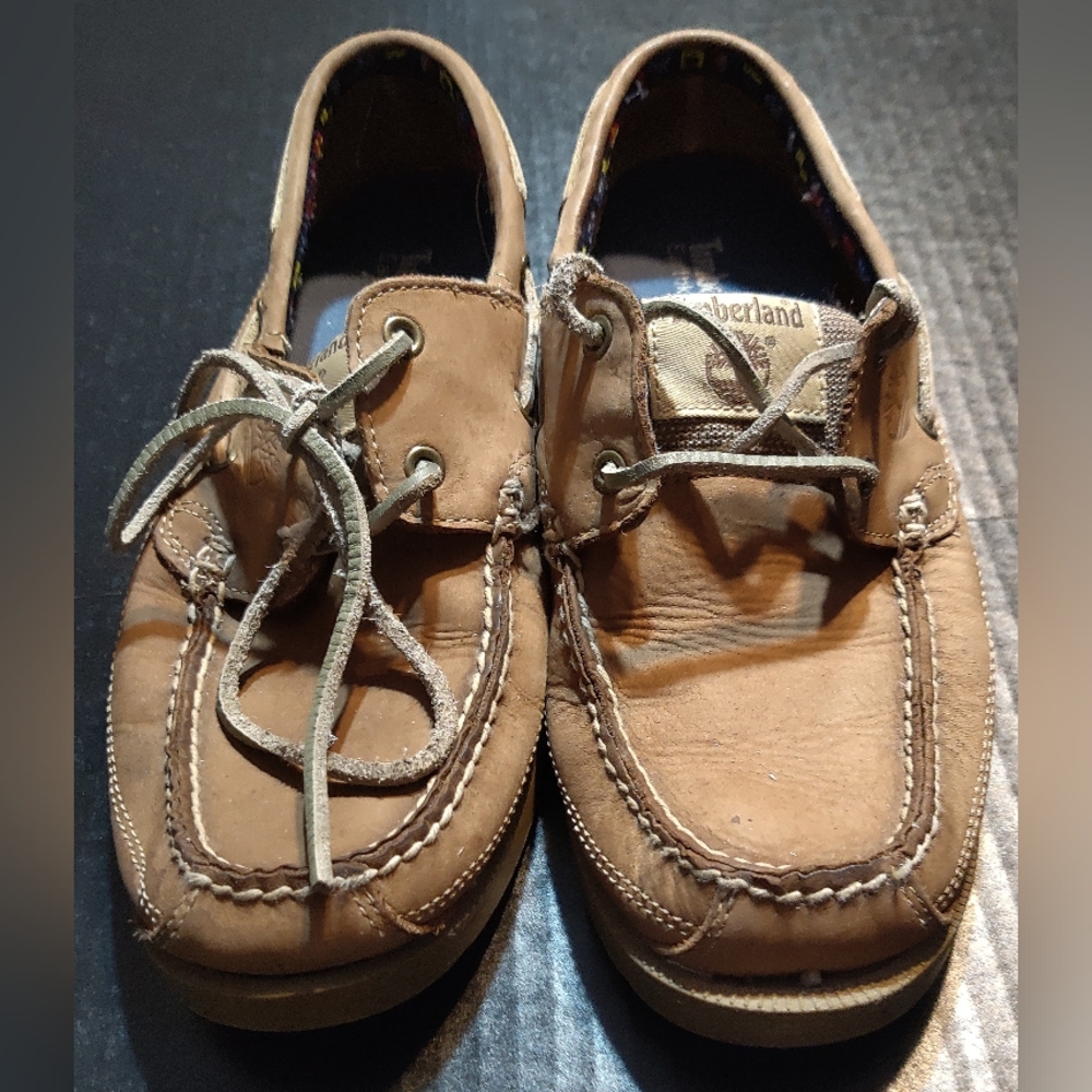 Timberland Earthkeepers Men's Sz 9.5 Brown Suede Leather Boat Deck Shoes‎